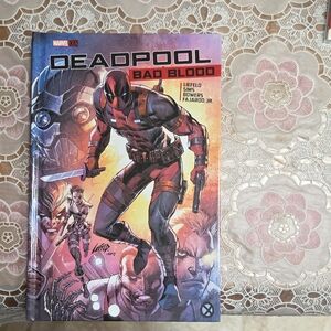 Marvel Deadpool Bad Blood Comic with Red and Black Hard Cover